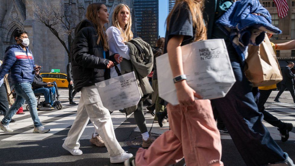 shoppers in NYC