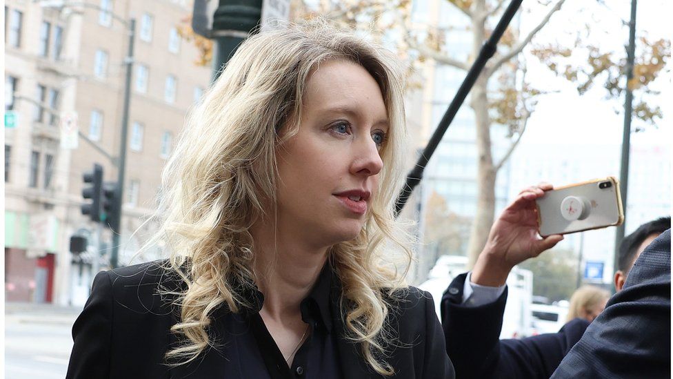 Elizabeth Holmes appears in federal court for sentencing after being convicted of four counts of fraud, November 18, 2022
